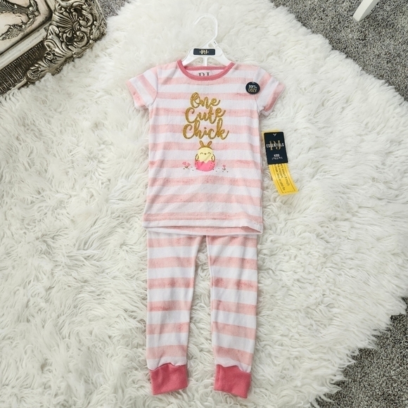 PJ Essentials Soft Girls pajama set. Size 4T. New. - Picture 1 of 5